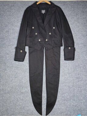 SHRINE L Gothic Vampire Military Victorian Tailcoat Pirate Steampunk coat Jacket